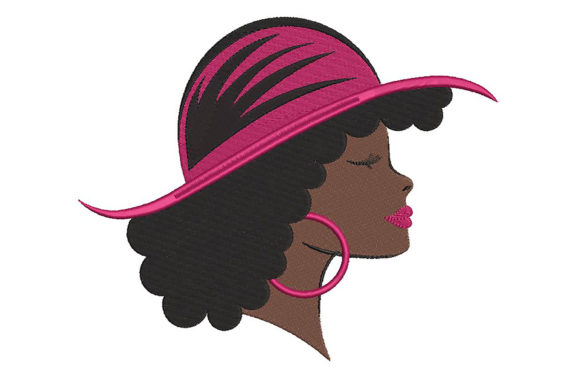 Beautiful Black Woman with Hat Embroidery Review