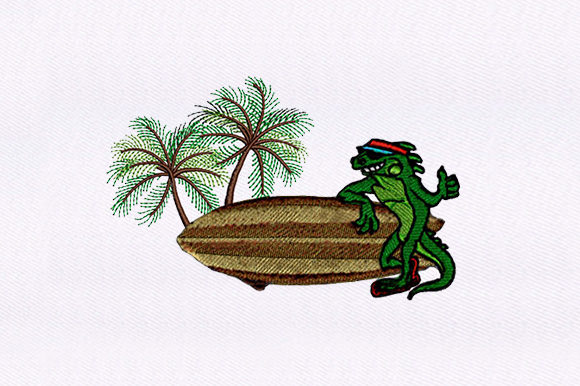 Iguana on the Beach Embroidery Review