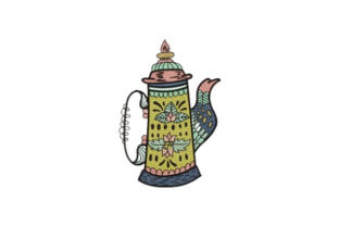 Lime Tea Pot Embroidery Review