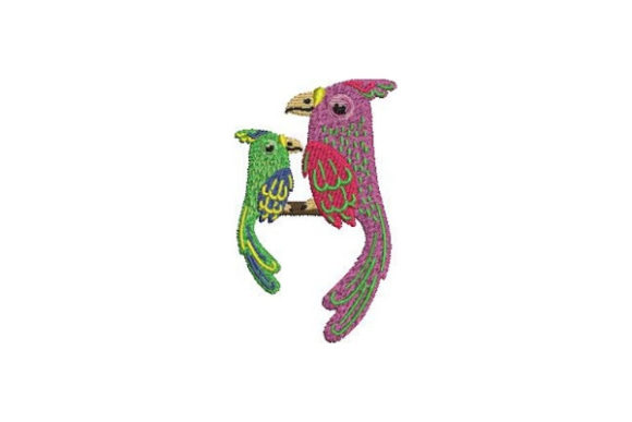 Mom and Baby Parrots Embroidery Review