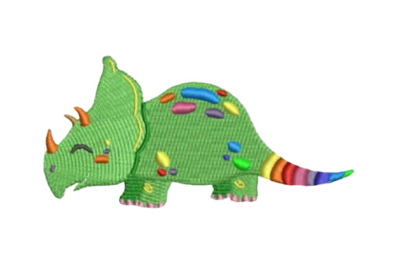 Rainbow Colored Dinosaur Embroidery Review