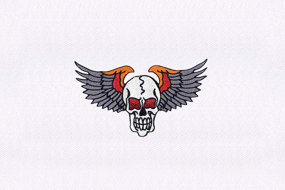 Wings Human Skull Embroidery Review